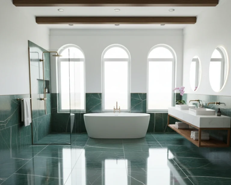Agence M Com Marseille Kar Ter Marseille Carerlage pose carrelage vert emeraude salle bain